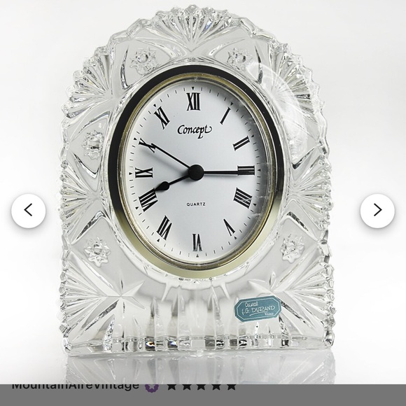 Concept Quartz Cut Crystal Crystal Clock, J. G. Durand, Vincennes, Table Clock - Picture 1 of 6